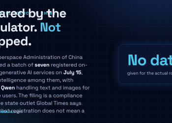 Answer card: the Cyberspace Administration of China published seven registered on-device generative AI services on July 15 2026, Apple Intelligence among them with Alibaba Qwen handling text and images, but no launch date was given.