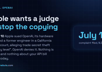 Answer card: Apple sued OpenAI, its hardware chief Tang Tan and former engineer Chang Liu in a California federal court on July 10, alleging trade secret theft at every level. OpenAI denies it and nothing is proven.