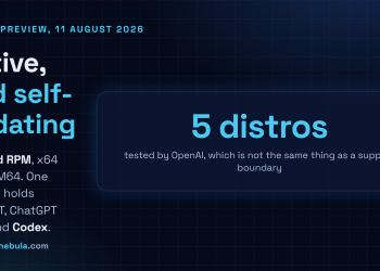 Answer card summarising the ChatGPT desktop app for Linux public preview of 11 August 2026: DEB and RPM packages for x64 and ARM64, five tested distributions, and one window holding ChatGPT, ChatGPT Work and Codex.