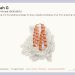Still frame from the Claude Fable 5.1 launch video showing model-designed protein binders in orange docked against twelve grey target proteins, rendered as ESMFold2 structure predictions.