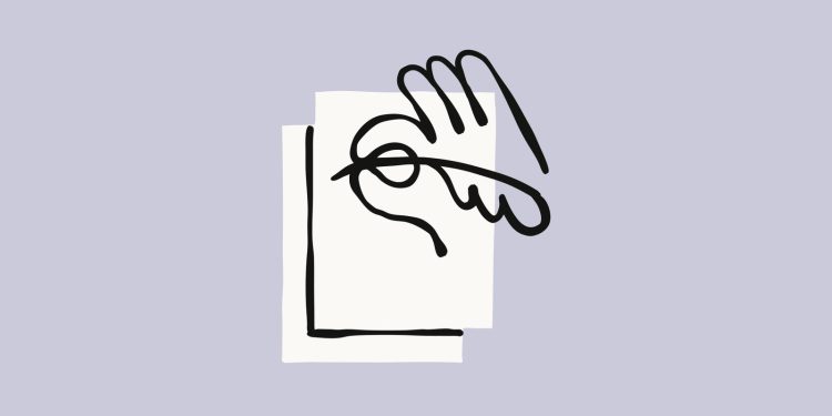 Anthropic announcement illustration for the Claude text watermarking post: an ornate quill pen resting across a detailed engraved hand, on a muted heather background.