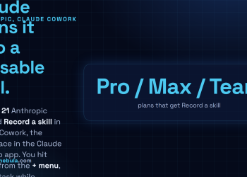Answer card: on July 21, 2026 Anthropic shipped Record a skill in Claude Cowork, the workspace in the Claude desktop app, letting you screen-record a task with voice narration so Claude turns it into a reusable skill, available on Pro, Max and Team, with the caveat that it captures everything on screen.