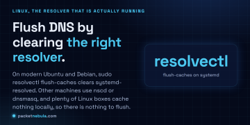 Answer card: flush the DNS cache on Linux with sudo resolvectl flush-caches for systemd-resolved, or restart nscd or dnsmasq.