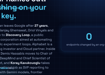 Answer card: on 5 August 2026 Demis Hassabis became Chair of Google DeepMind and Chief Scientist of Alphabet, Koray Kavukcuoglu became SVP reporting to Sundar Pichai over models and the Gemini app and developer teams, and Chief Scientist Jeff Dean left after 27 years with three colleagues to found Discovery Loop.