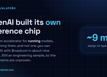 Answer card: OpenAI built its own inference chip, Jalapeño, a custom accelerator for running models built with Broadcom in about nine months, still an engineering sample.