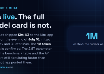 Answer card: Moonshot shipped Kimi K3 to the Kimi app and API on the evening of July 16 in Max and Cluster Max tiers, with a confirmed 1M token context, while the 2.8T parameter count, benchmark table and API prices are still circulating rather than officially posted.
