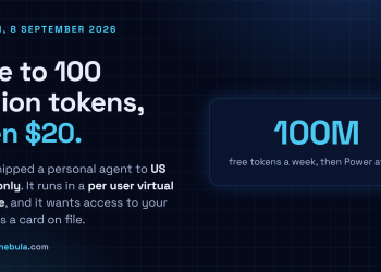 Answer card for Meta Muse, free to 100 million tokens a week then $20 a month, launched 8 September 2026 for United States adults only, running in a dedicated per user virtual machine.
