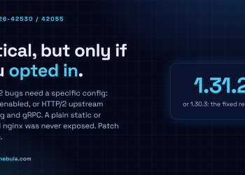 Answer card: the June 2026 nginx CVEs are critical but only affect HTTP/3 or HTTP/2-upstream/gRPC configs; a default static or HTTP/1.1 nginx is not exposed.