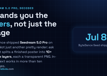 Answer card: ByteDance shipped Seedream 5.0 Pro on July 8, and it splits a finished poster into 10-plus editable transparent layers while rendering in-image text in more than ten languages.