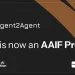 Announcement graphic reading A2A is now an AAIF Project, with the Agent2Agent and Agentic AI Foundation logos on a dark background
