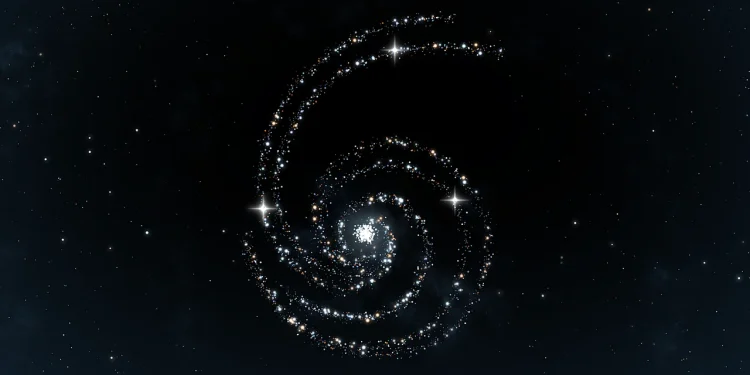 OpenAI hero image for GPT-6 Astra: a spiral galaxy of small bright stars forming a stylized number 6 on a dark starry background