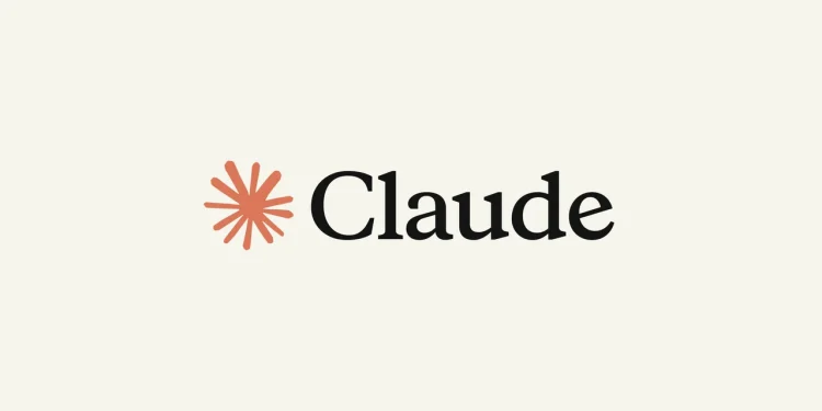 The Claude wordmark with its orange starburst logo on a cream background, from Anthropic's fast mode page