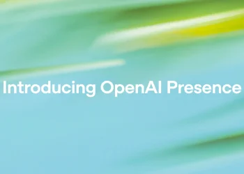 OpenAI announcement banner reading Introducing OpenAI Presence over a blurred blue and green gradient background