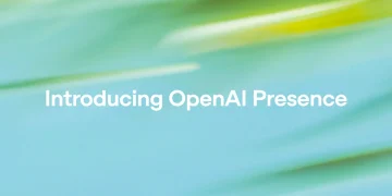 OpenAI announcement banner reading Introducing OpenAI Presence over a blurred blue and green gradient background